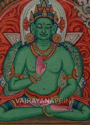 5 Buddhas Giclee Print For Meditation and Mindfuless | Punccha Buddha Canvas Art For Wall Decor