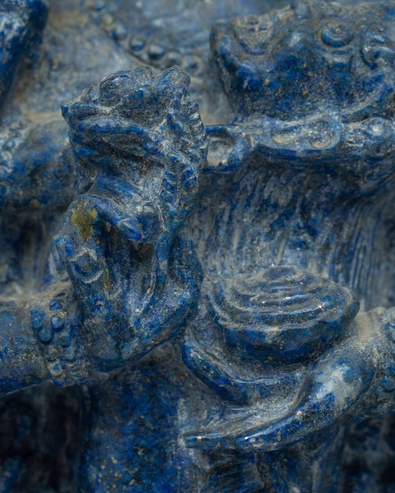 Lapis Lazuli Statue | The Wrathful Form Of Hayagriva Artwork