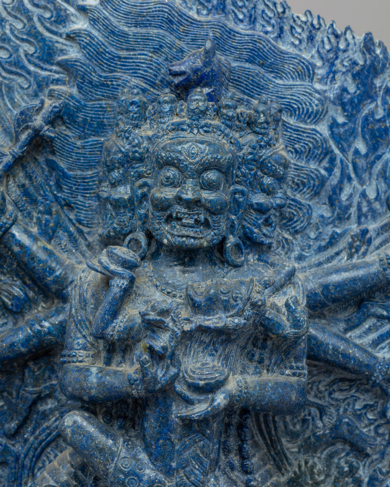 Lapis Lazuli Statue | The Wrathful Form Of Hayagriva Artwork