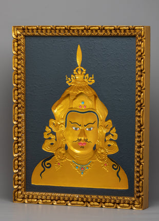 Guru Rinpoche Wooden Thangka | Tibetan Lotus Born, Guru Rinpoche