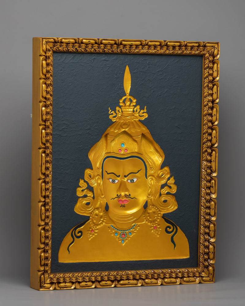 Guru Rinpoche Wooden Thangka | Tibetan Lotus Born, Guru Rinpoche