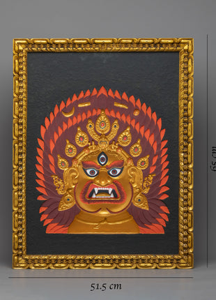 Relief Artwork in Wooden Play of Bhairava | Himalayan Art