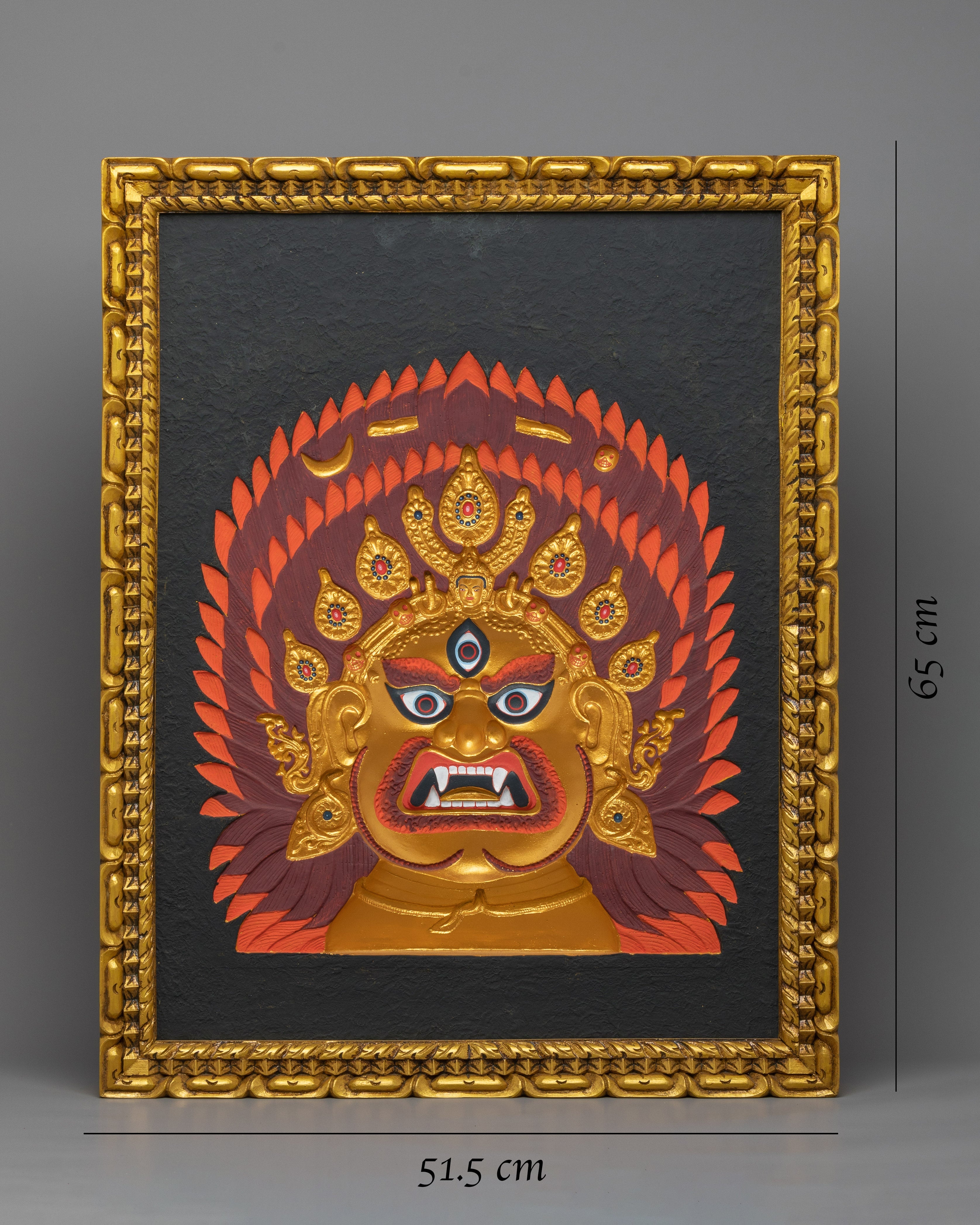 Relief Artwork in Wooden Play of Bhairava | Himalayan Art