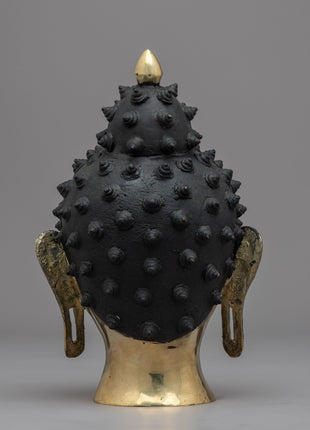 Buddhist Head of Buddha | Hand Carved Head for Meditation and Yoga