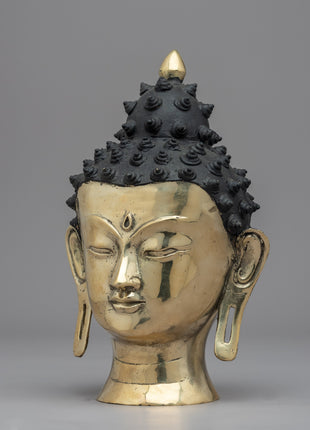 Buddhist Head of Buddha | Hand Carved Head for Meditation and Yoga