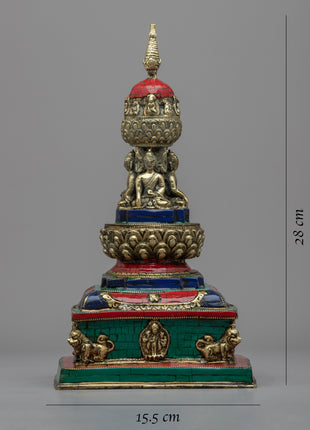 Buddhist Stupa Art | Hancrafted Stupa For the Ritual Practice