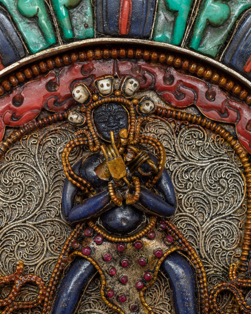Handcrafted Round Mandala | Tibetan Deity Mandala Art | Home Decors