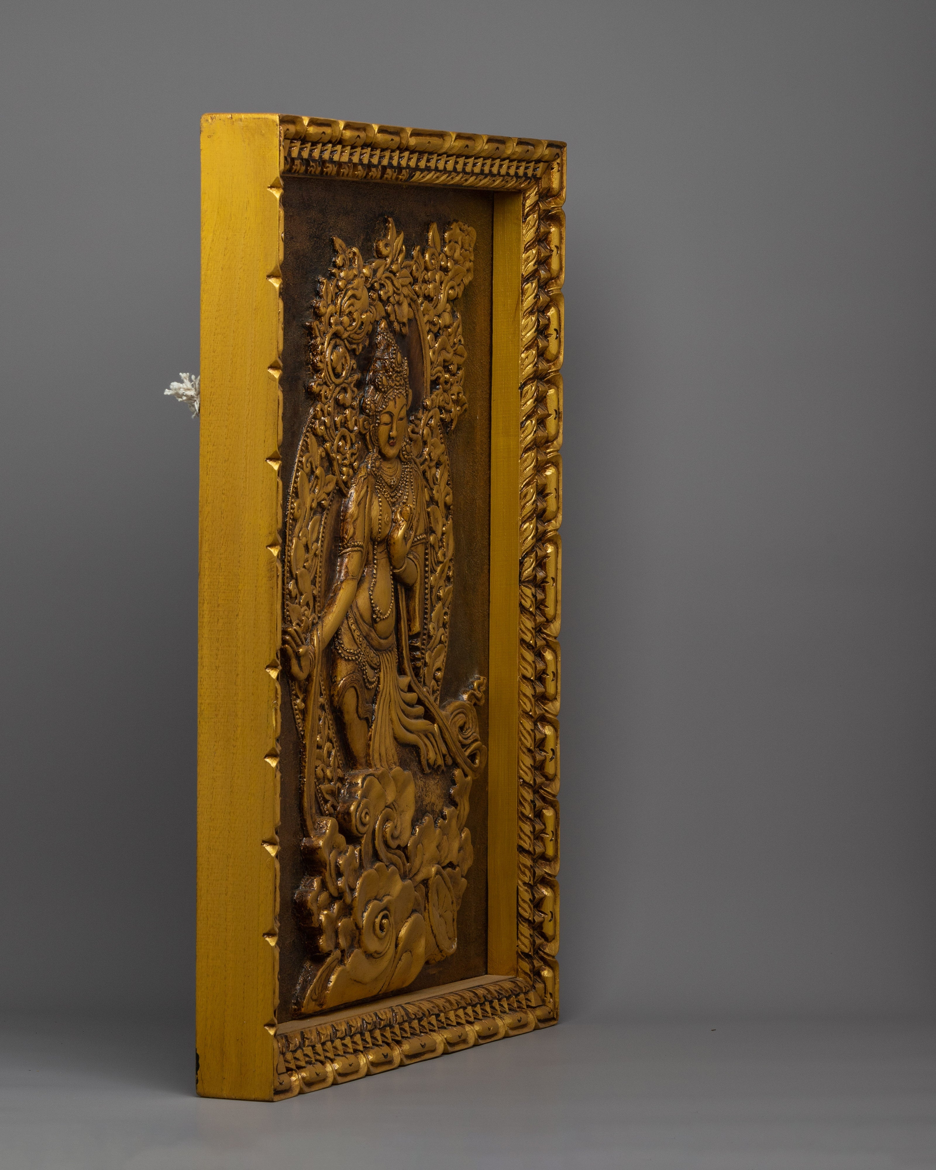 Traditional White Tara Thangka | Clay Art Work
