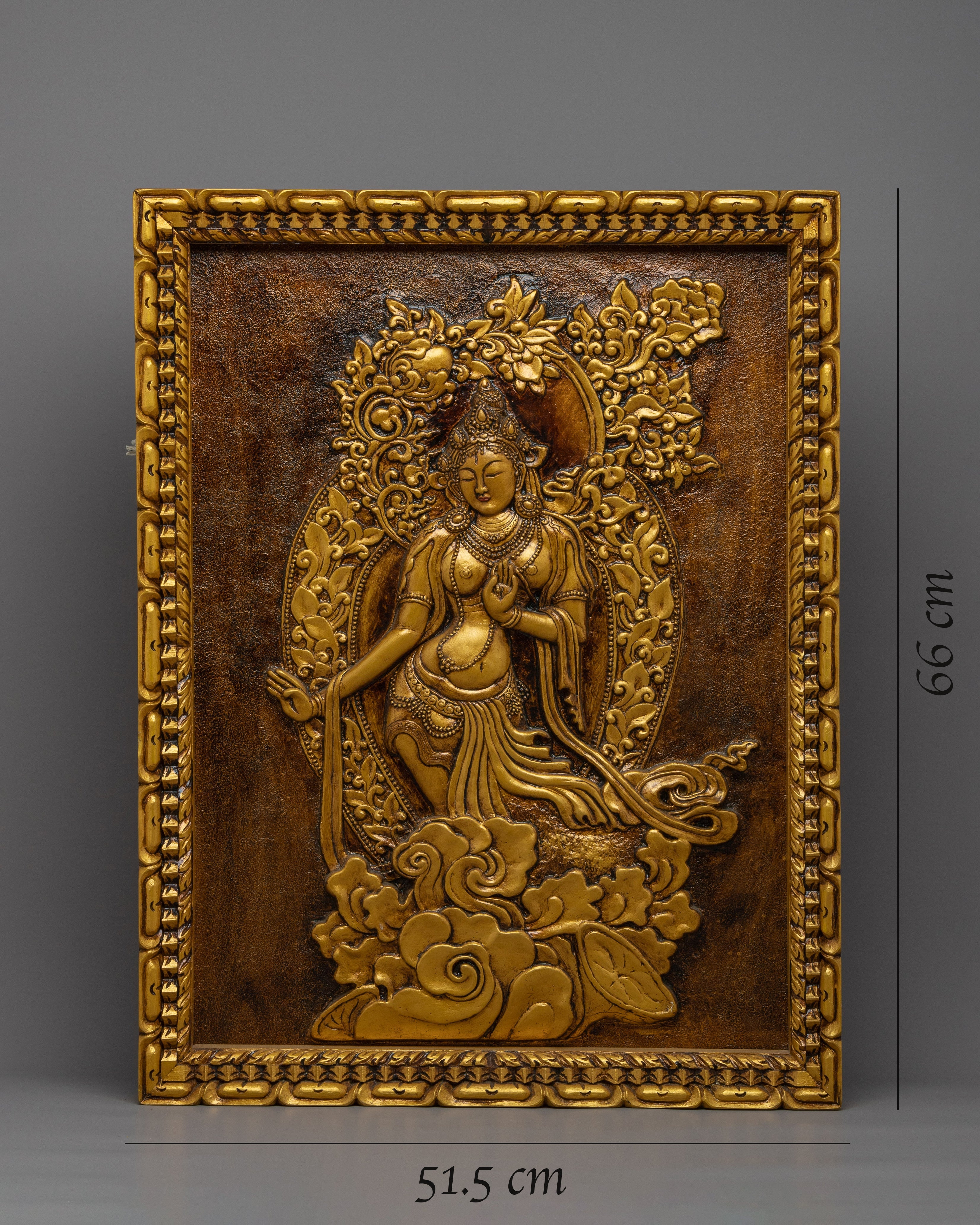 Traditional White Tara Thangka | Clay Art Work