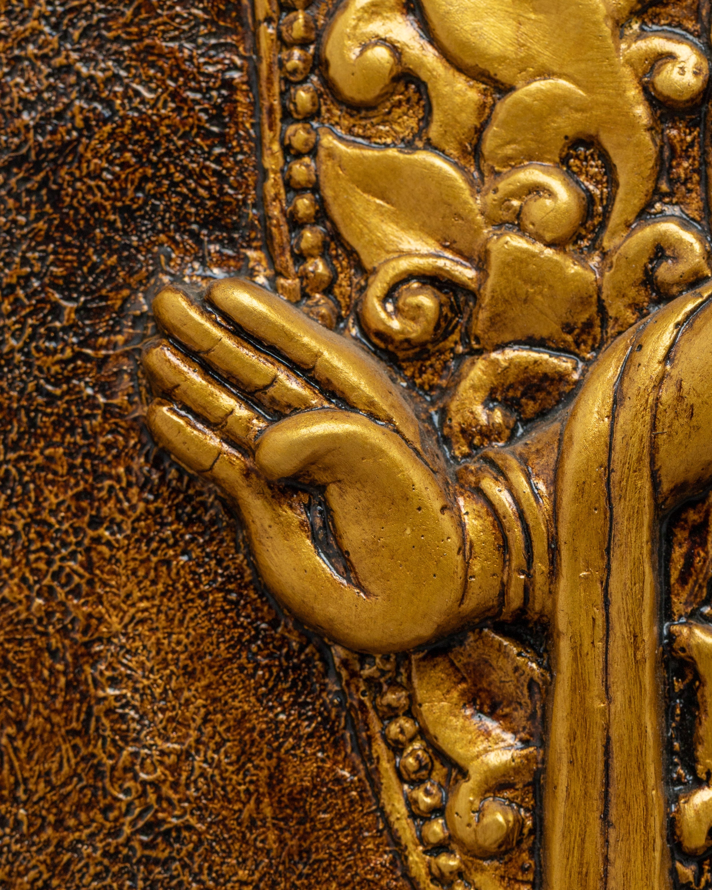 Traditional White Tara Thangka | Clay Art Work