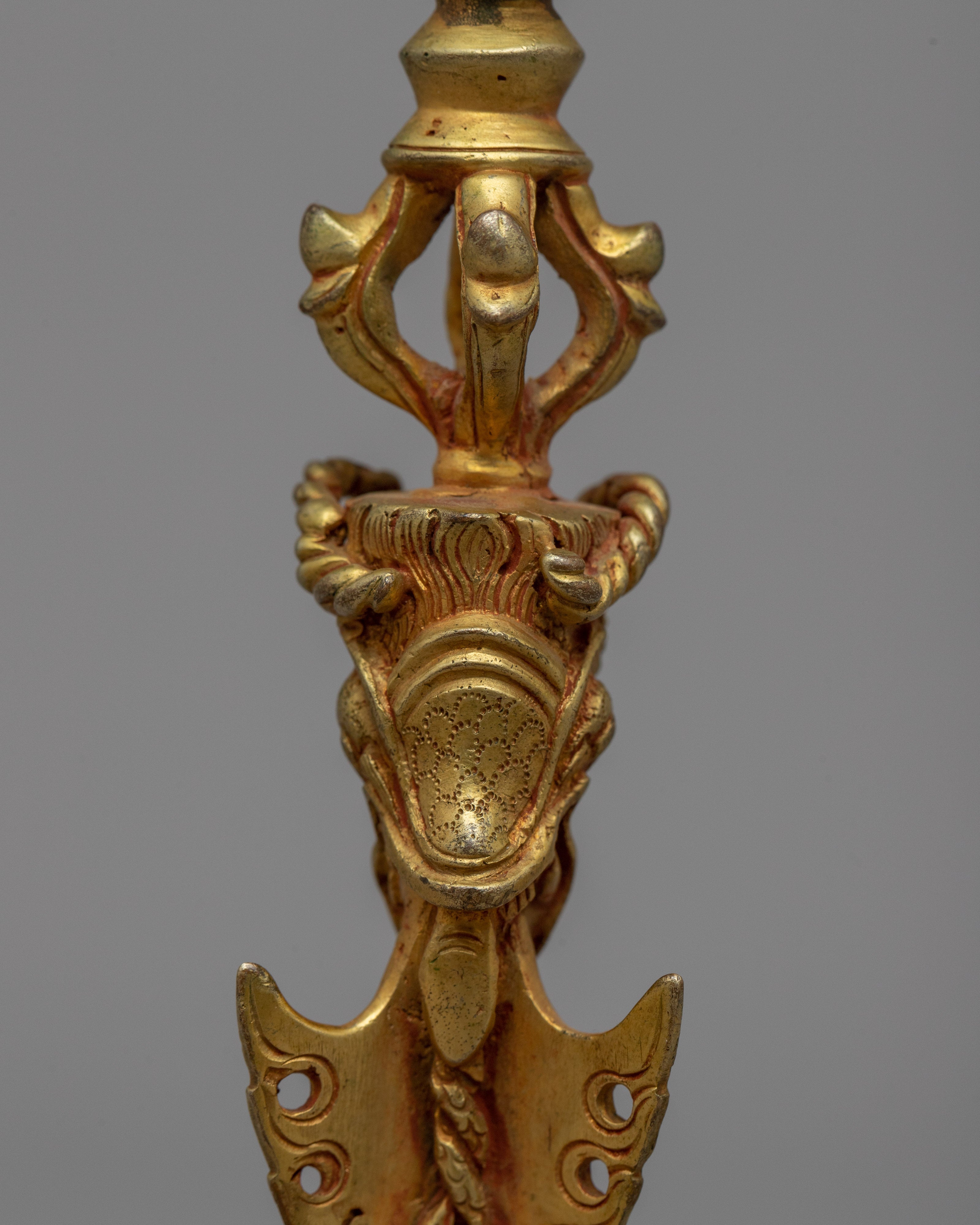 Buddhist Ritual Dagger | 24k Gold plated Phurba