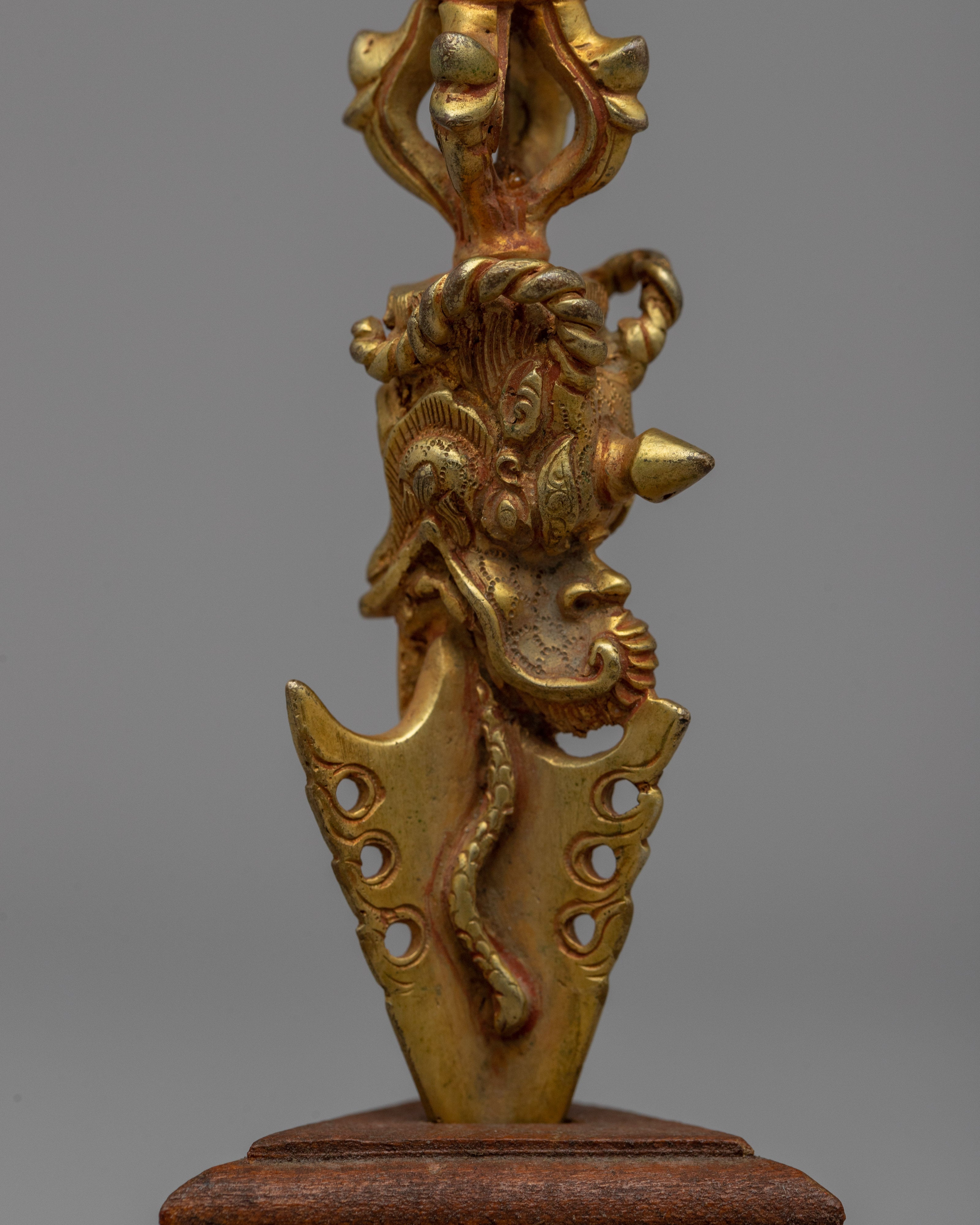 Buddhist Ritual Dagger | 24k Gold plated Phurba