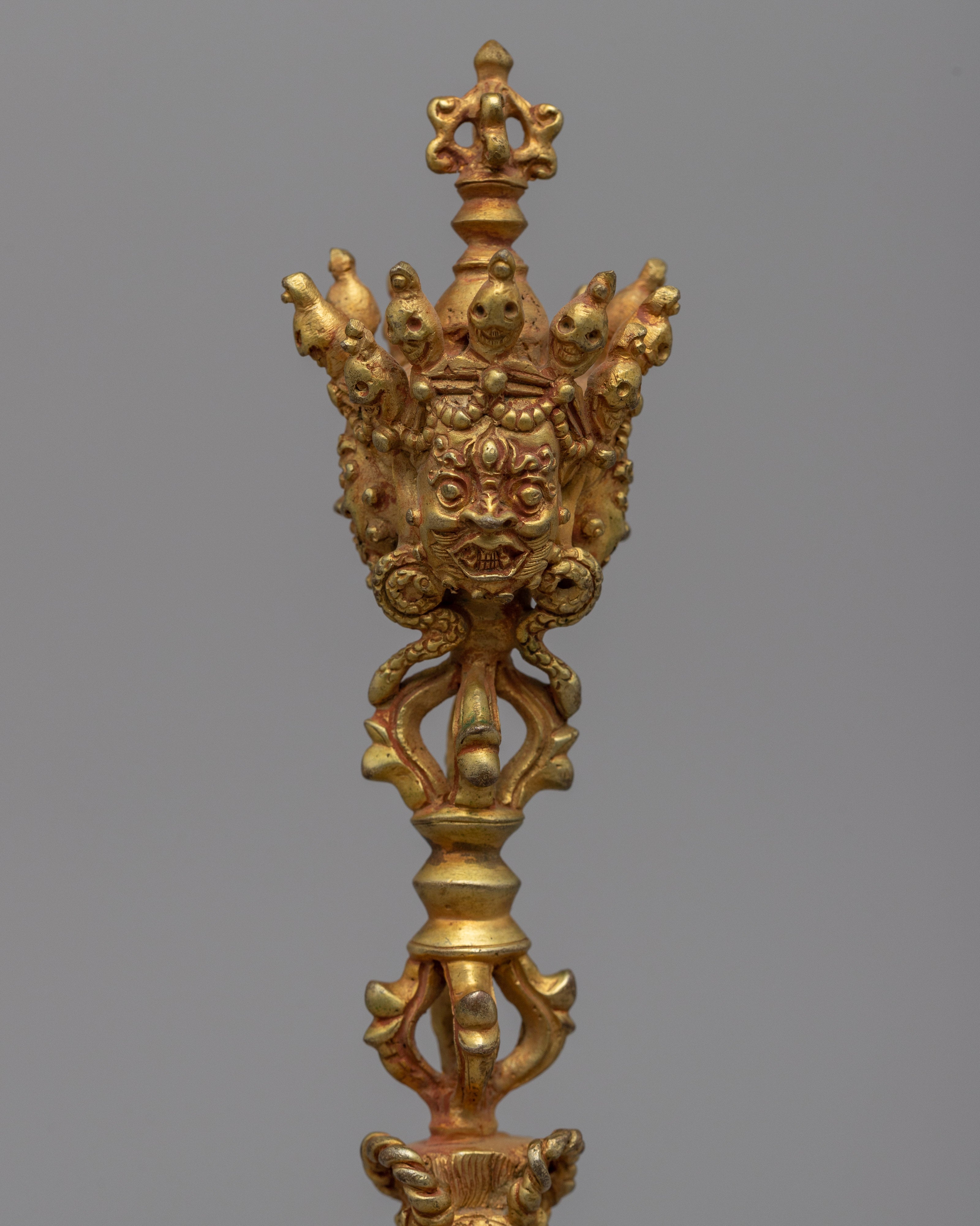 Buddhist Ritual Dagger | 24k Gold plated Phurba