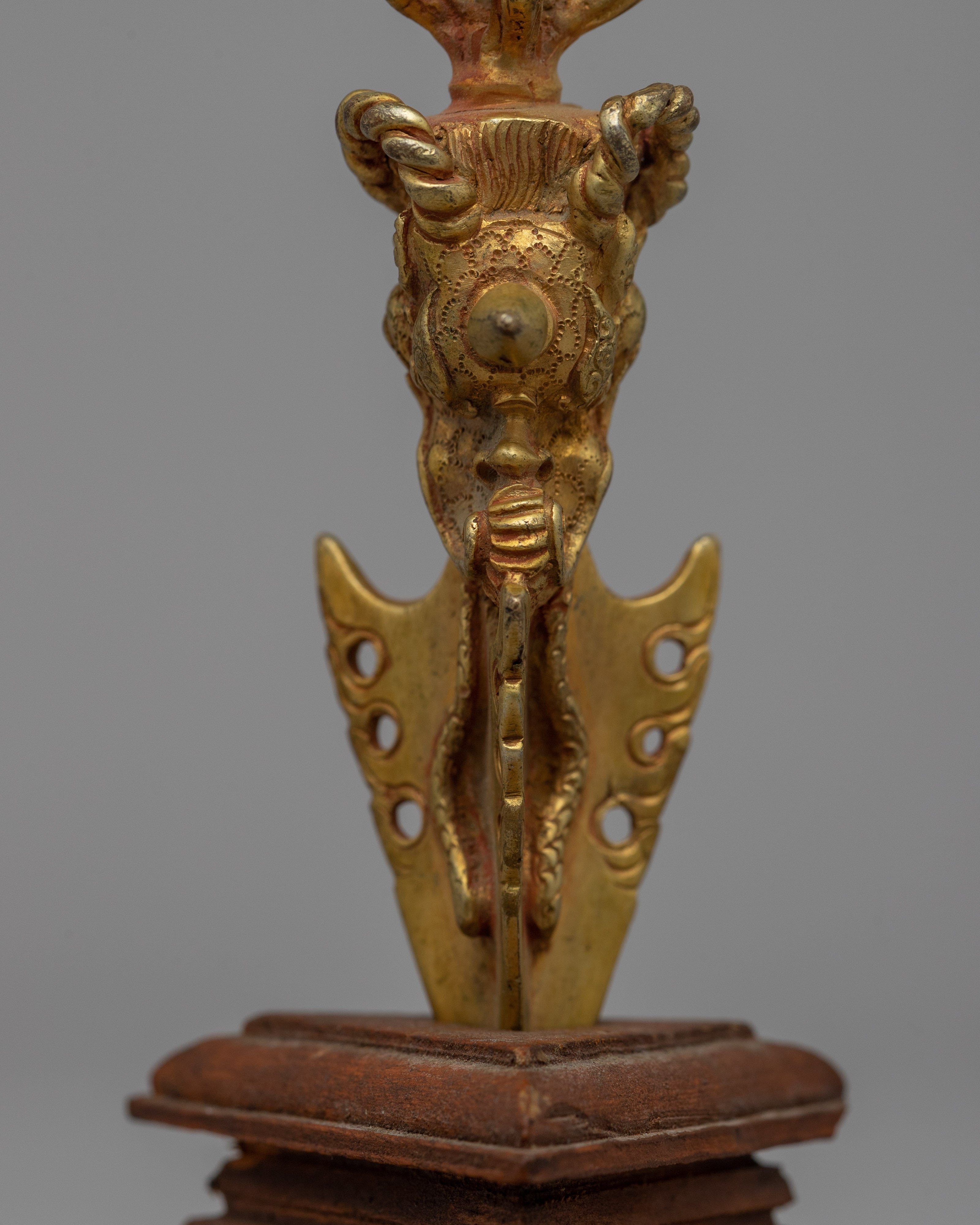 Buddhist Ritual Dagger | 24k Gold plated Phurba