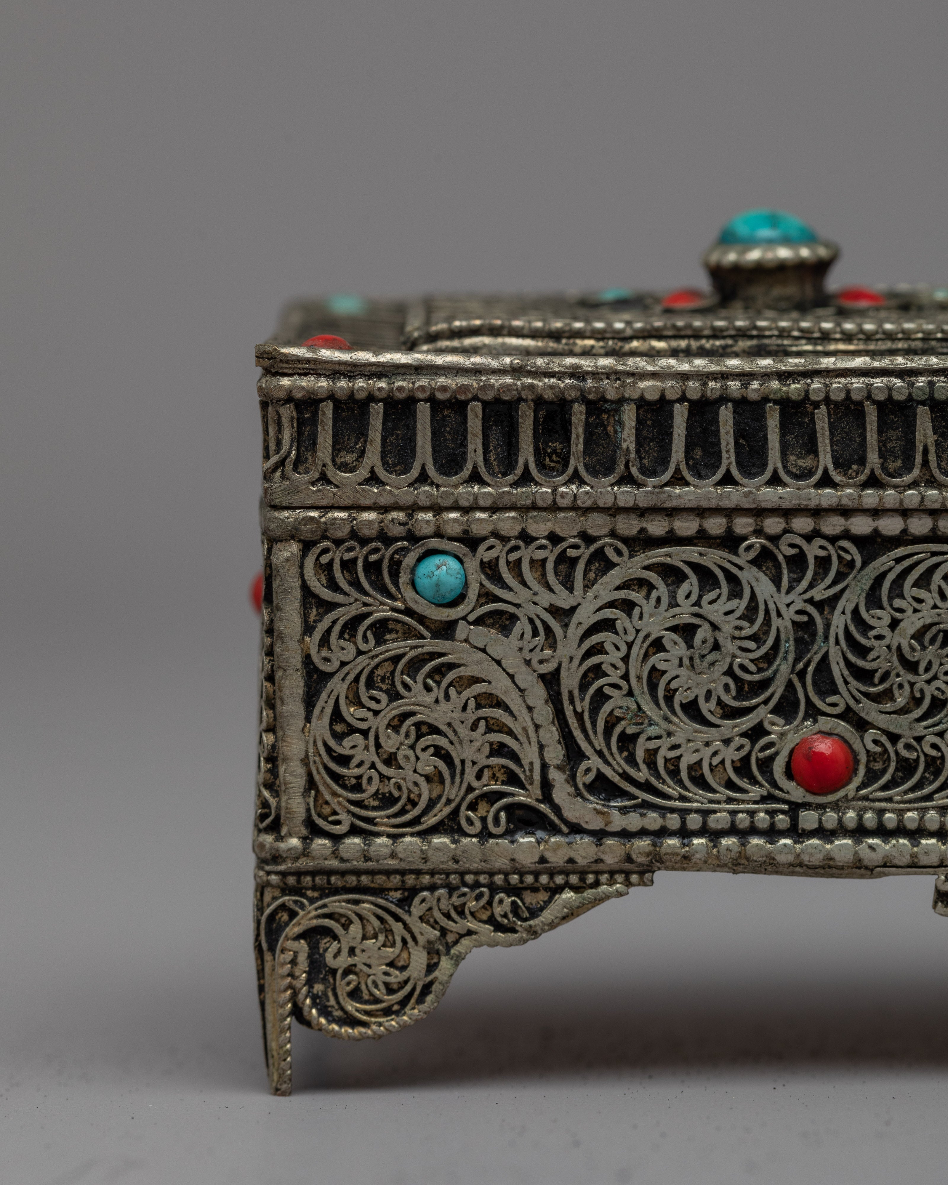 Buddhist Gift Box Treasure Chest | Mini Copper Treasure Box