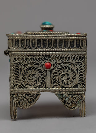 Buddhist Gift Box Treasure Chest | Mini Copper Treasure Box