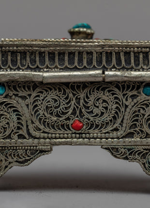 Buddhist Gift Box Treasure Chest | Mini Copper Treasure Box