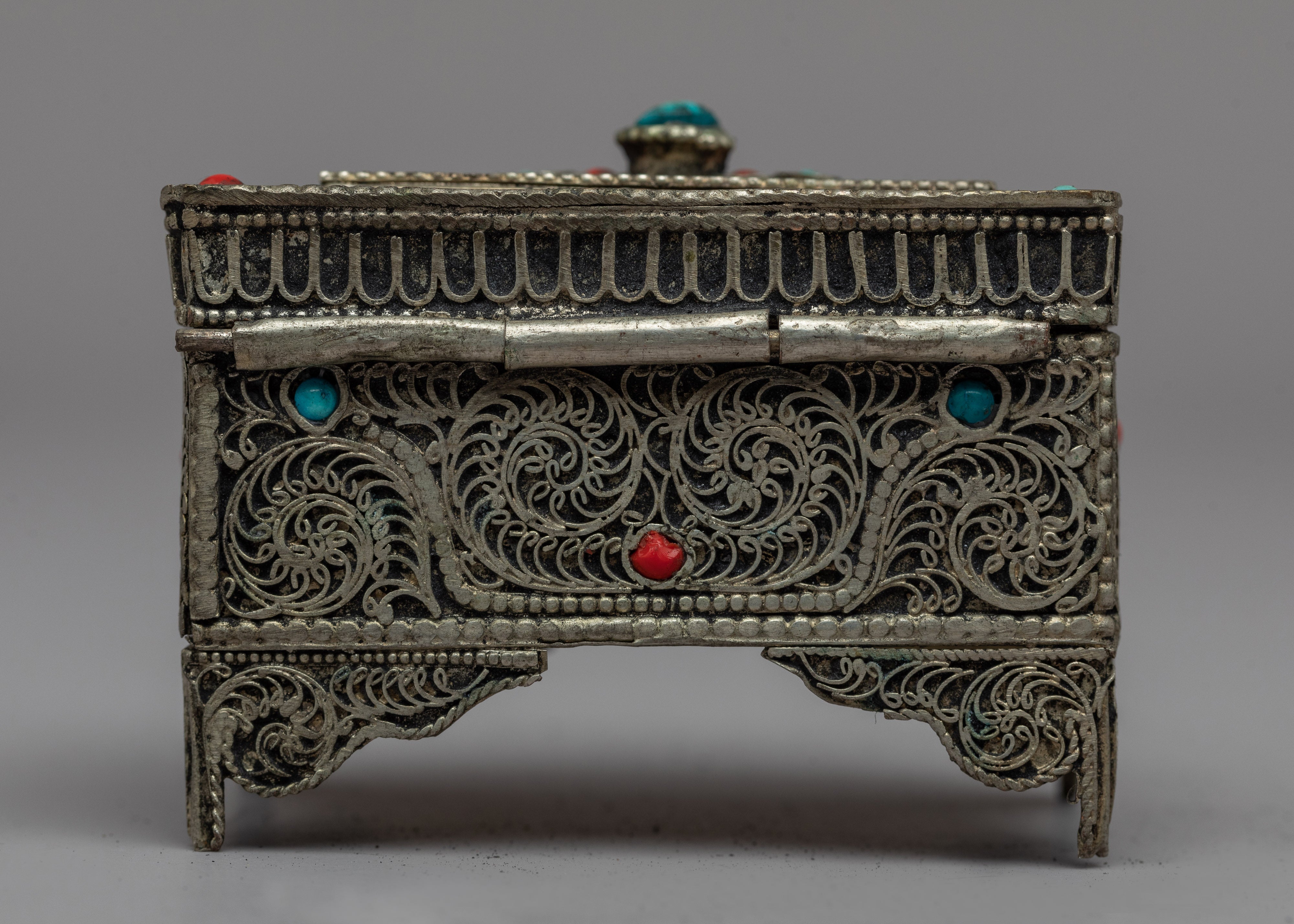Buddhist Gift Box Treasure Chest | Mini Copper Treasure Box