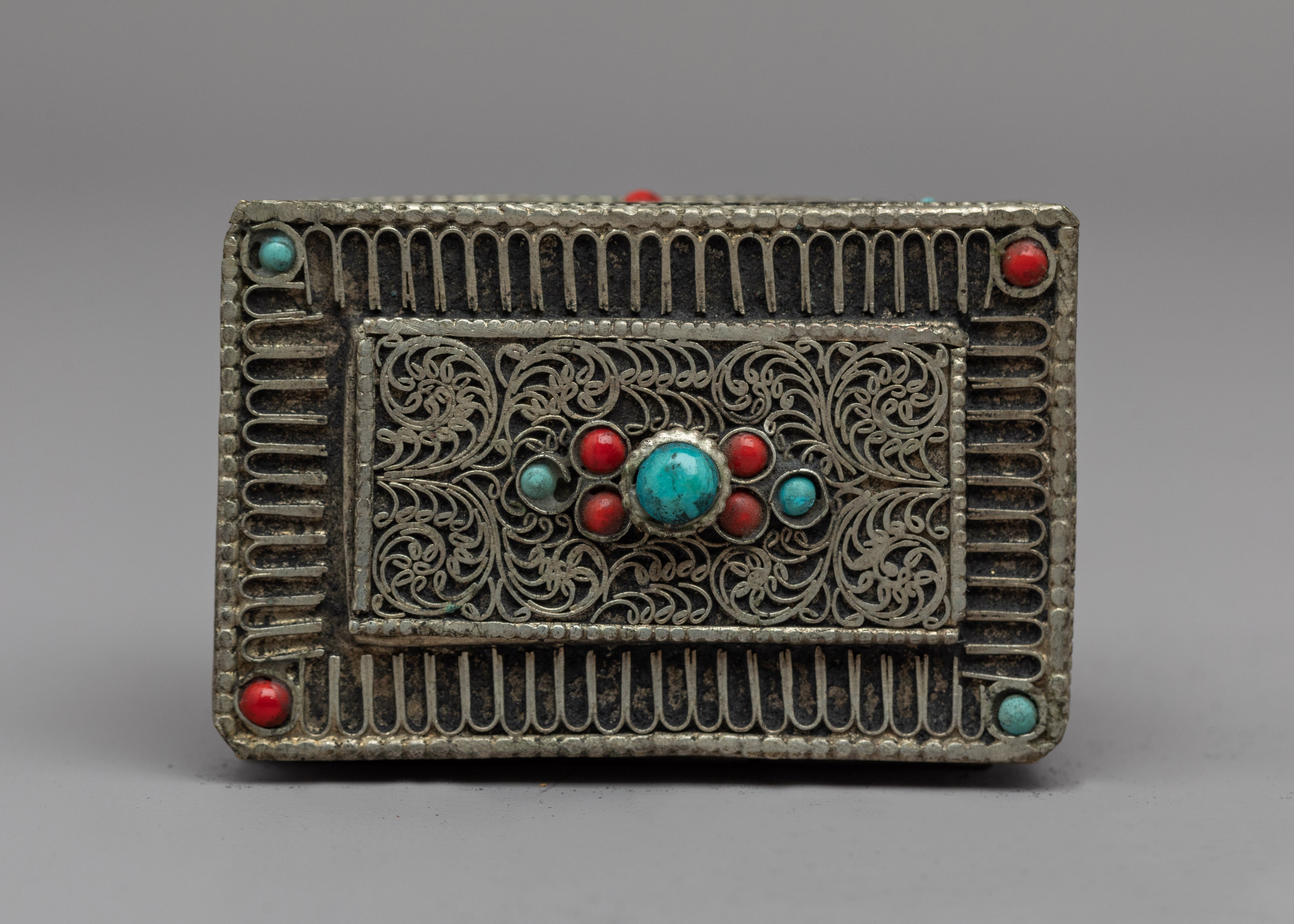 Buddhist Gift Box Treasure Chest | Mini Copper Treasure Box