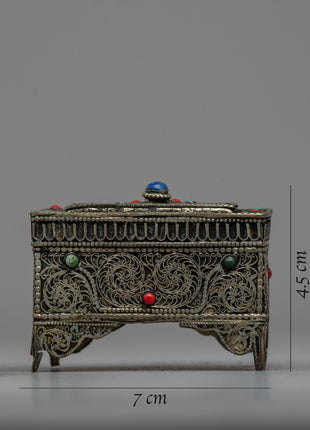 Buddhist Gift Box Treasure Chest | Mini Copper Treasure Box