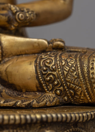 Meditating Buddha Statue | Crowned Shakyamuni Buddha