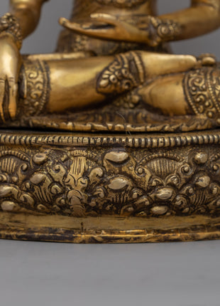 Meditating Buddha Statue | Crowned Shakyamuni Buddha