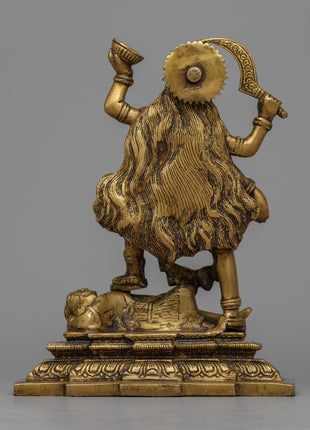 Wrath Full Kali Mata Statue | Traditional Tibetan Style Buddhist Sculpture