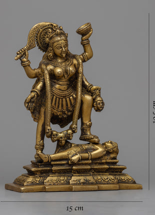 Wrath Full Kali Mata Statue | Traditional Tibetan Style Buddhist Sculpture