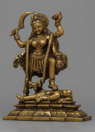 Wrath Full Kali Mata Statue | Traditional Tibetan Style Buddhist Sculpture