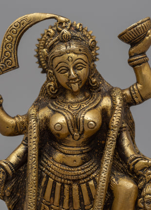 Wrath Full Kali Mata Statue | Traditional Tibetan Style Buddhist Sculpture
