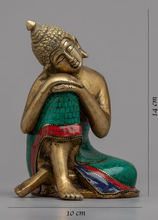 Resting Buddha Statue | Traditional Tibetan Style Buddhist Statue