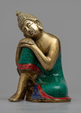 Resting Buddha Statue | Traditional Tibetan Style Buddhist Statue