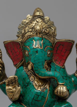 Brass Ganesha Statue | Handmade Artwork