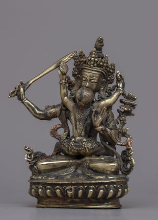 Manjushri Mantra Practice Statue | Traditional Handcrafted Buddhist Art