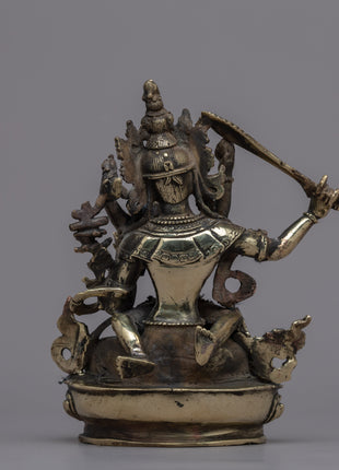 Manjushri Mantra Practice Statue | Traditional Handcrafted Buddhist Art