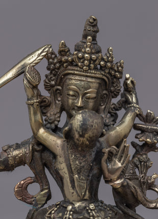 Manjushri Mantra Practice Statue | Traditional Handcrafted Buddhist Art
