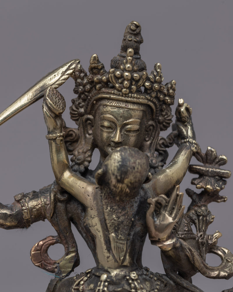 Manjushri Mantra Practice Statue | Traditional Handcrafted Buddhist Art