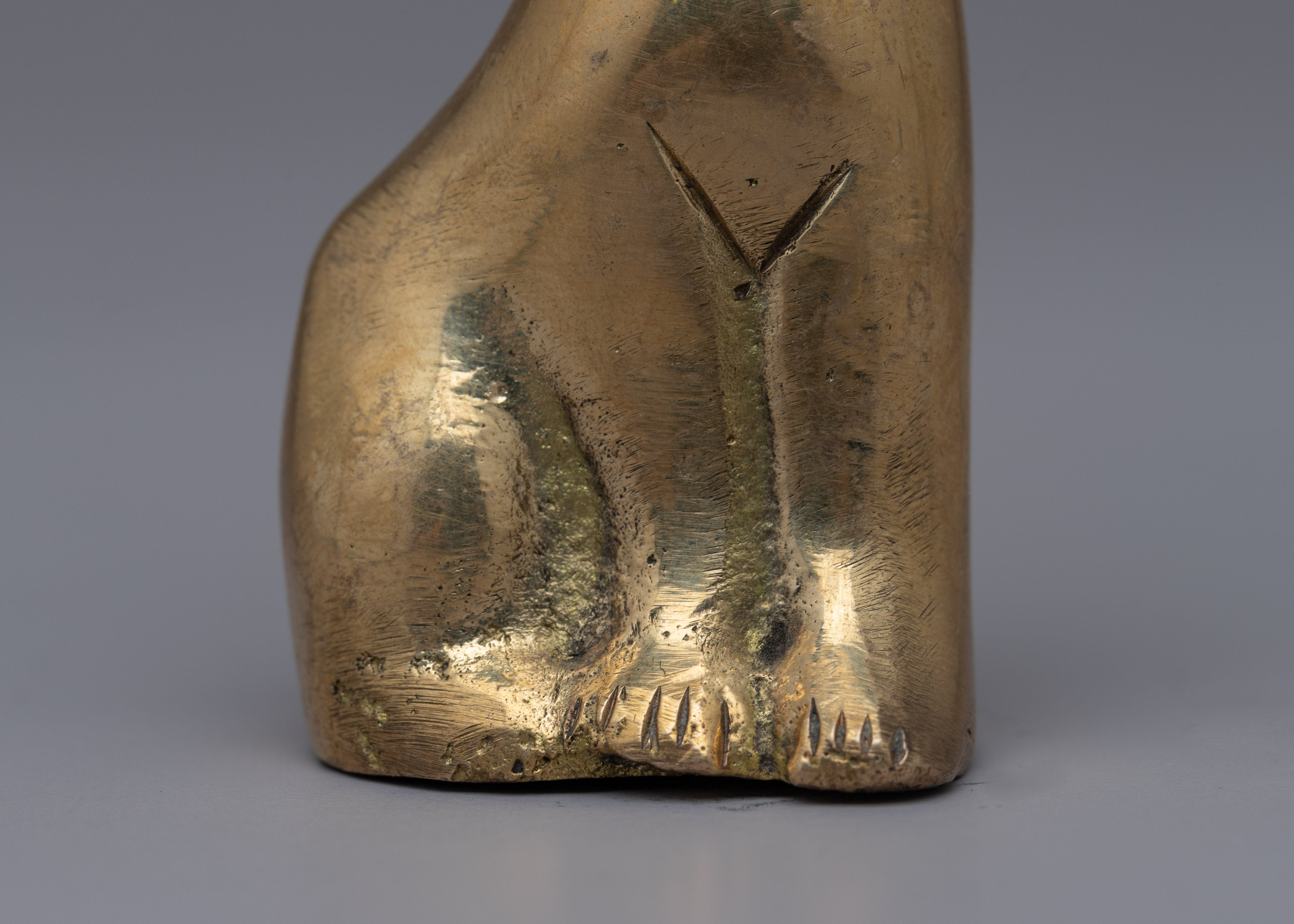 Brass Cats Statue Set | Traditional Buddhist Artwork