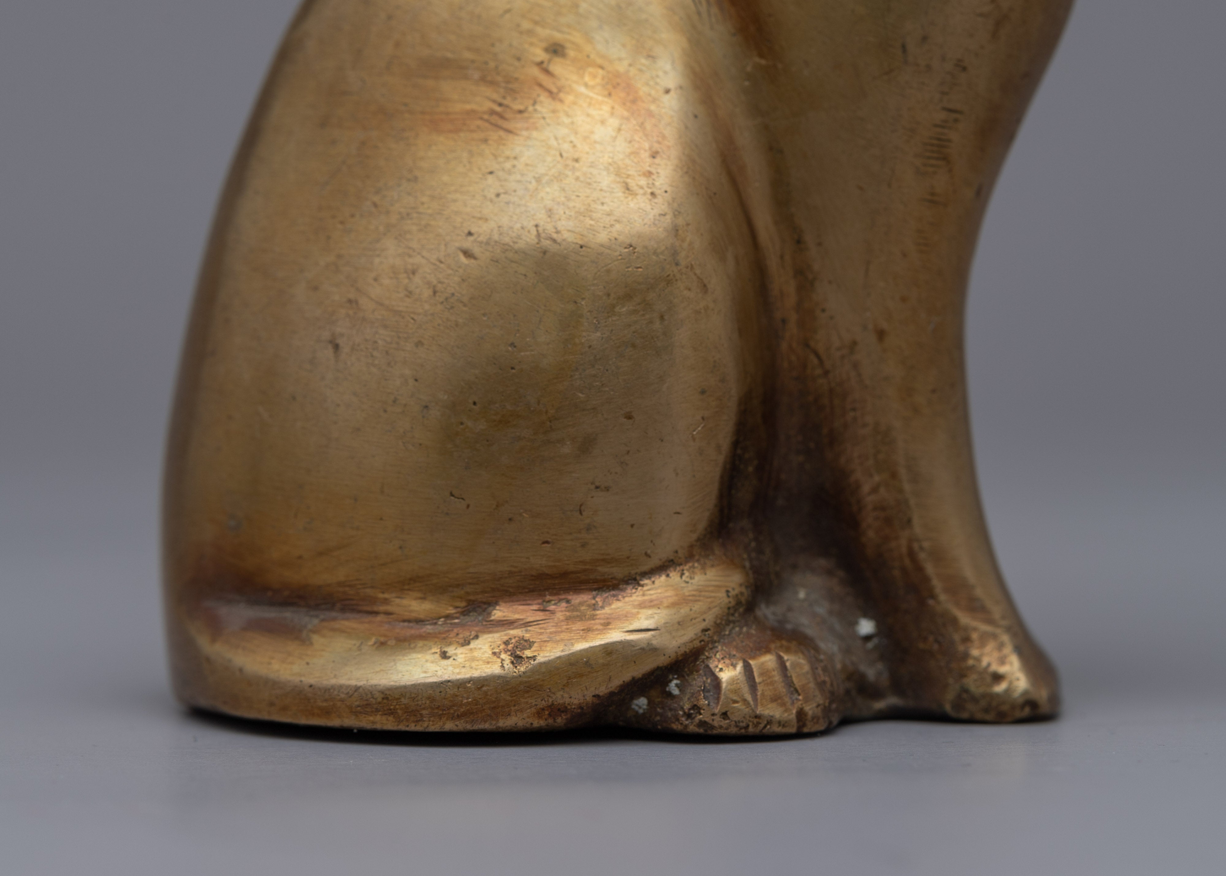 Brass Cats Statue Set | Traditional Buddhist Artwork