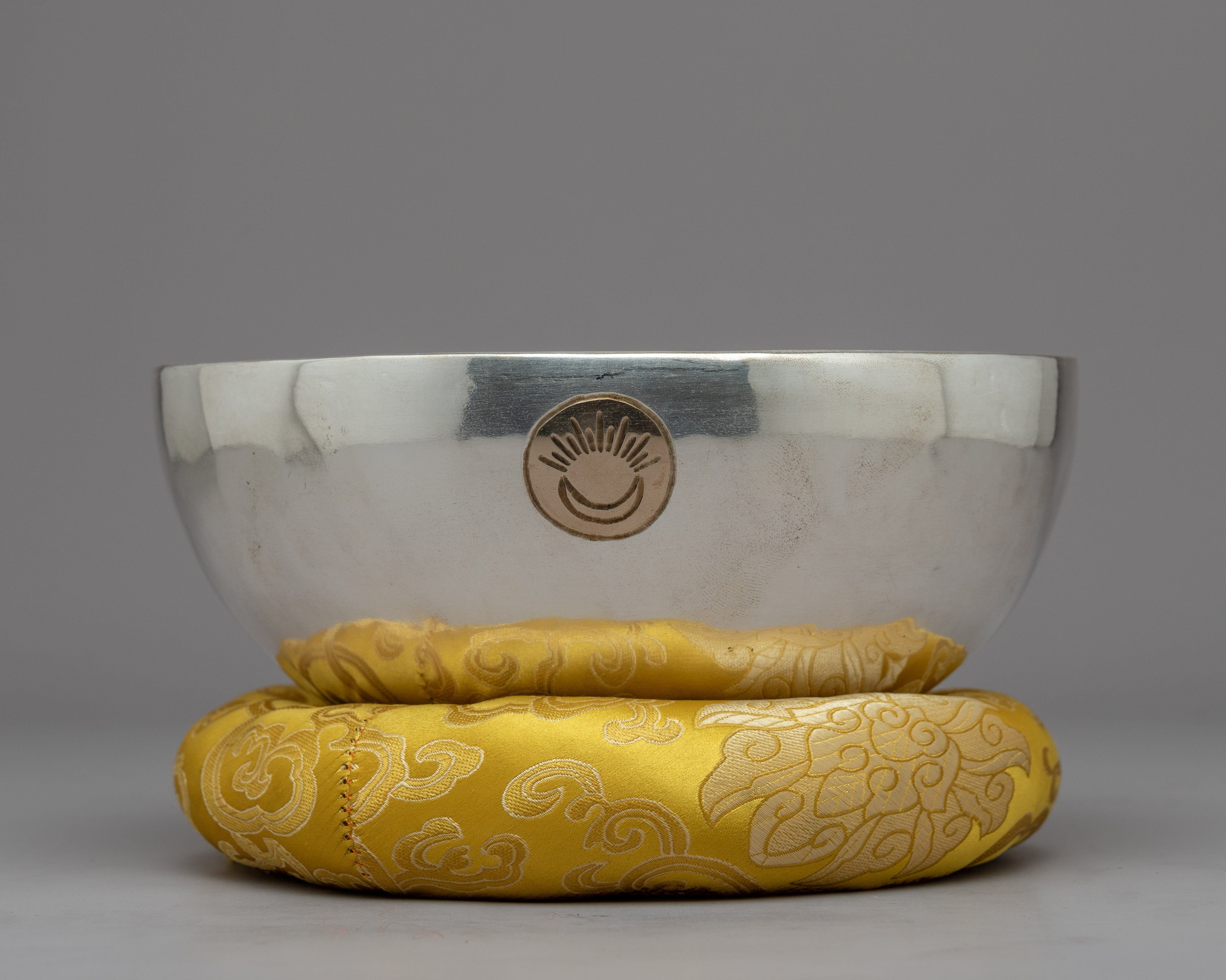 Silver Singing Bowl | Traditional Buddhist Bowl For Relaxation