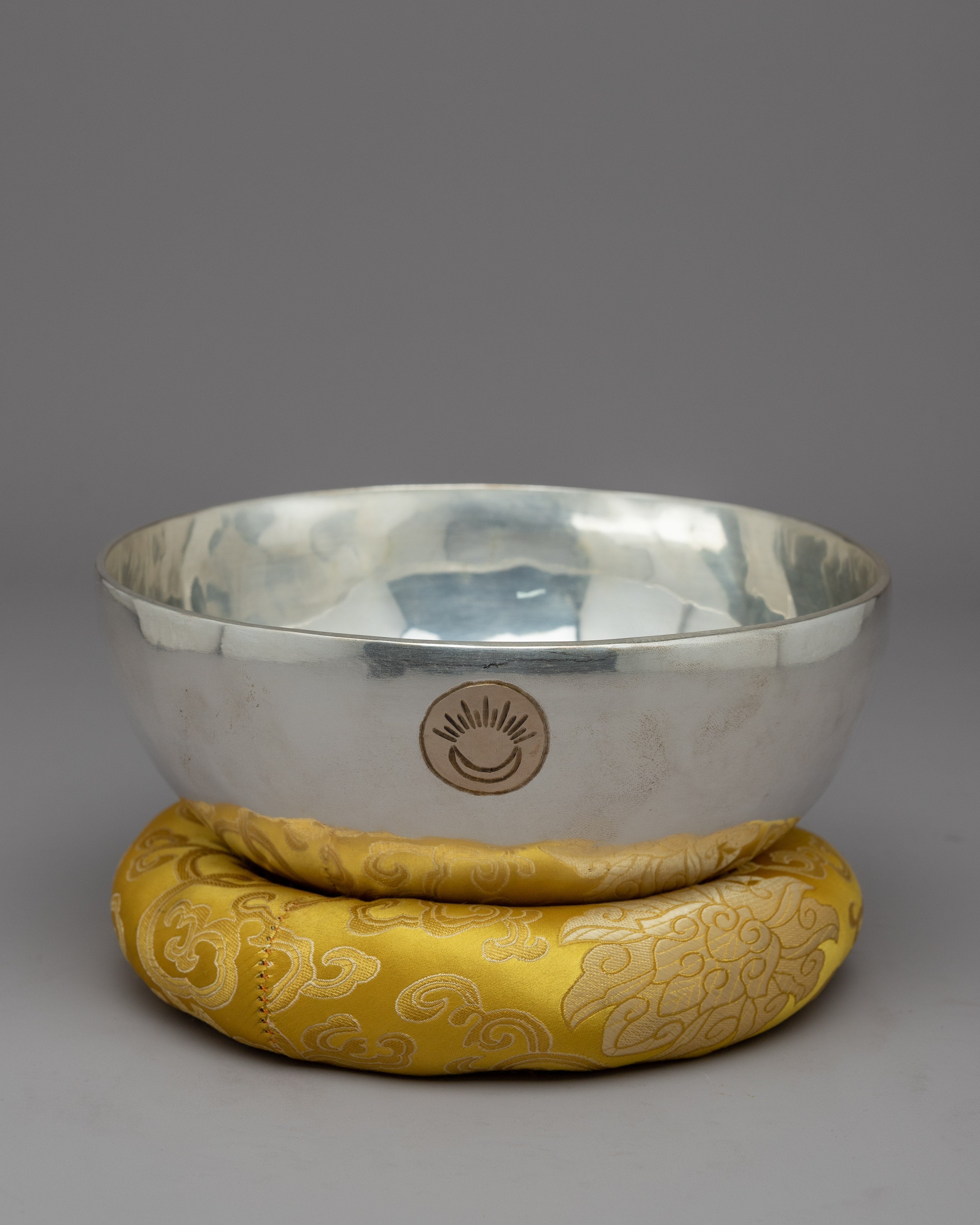 Silver Singing Bowl | Traditional Buddhist Bowl For Relaxation