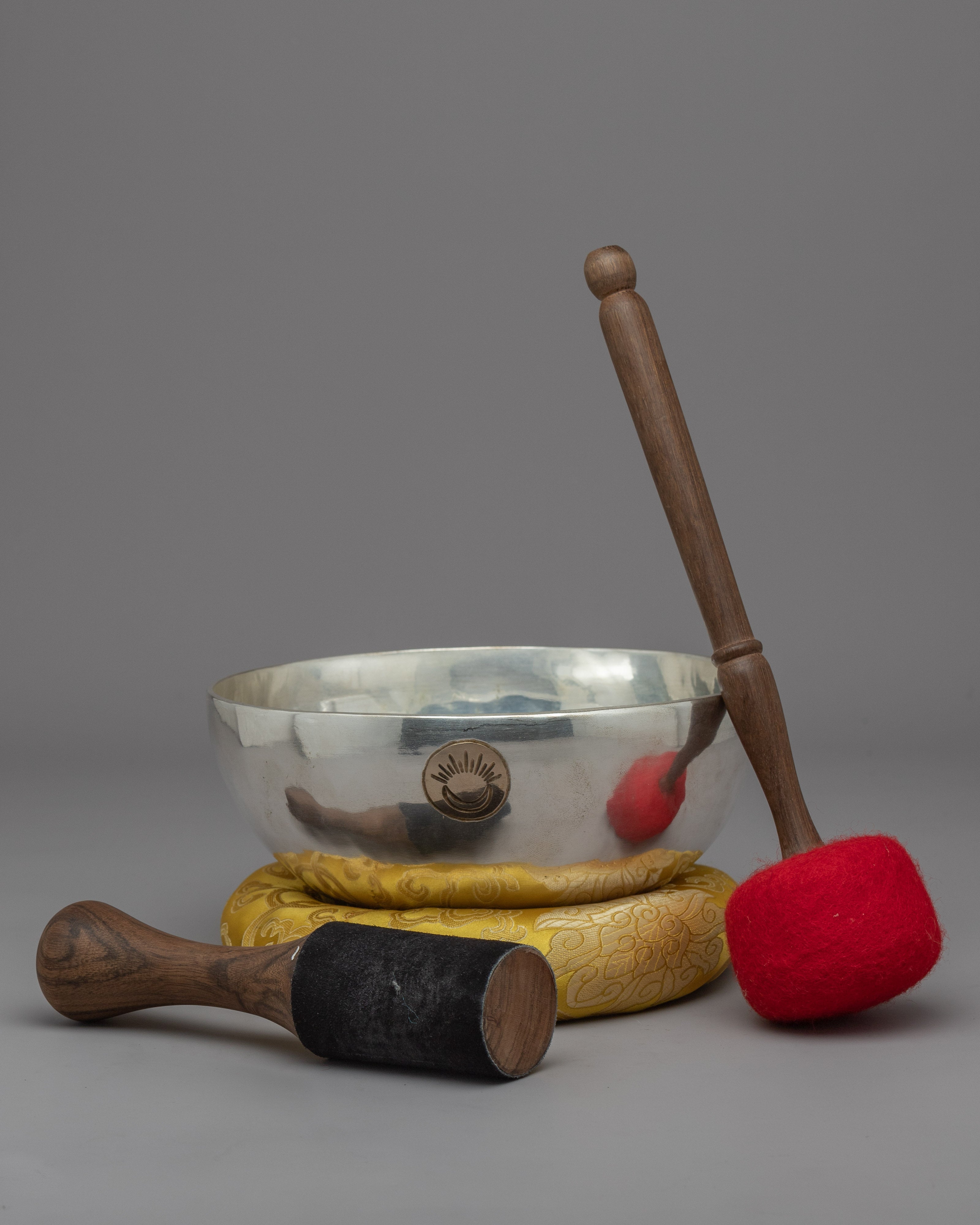 Silver Singing Bowl | Traditional Buddhist Bowl For Relaxation