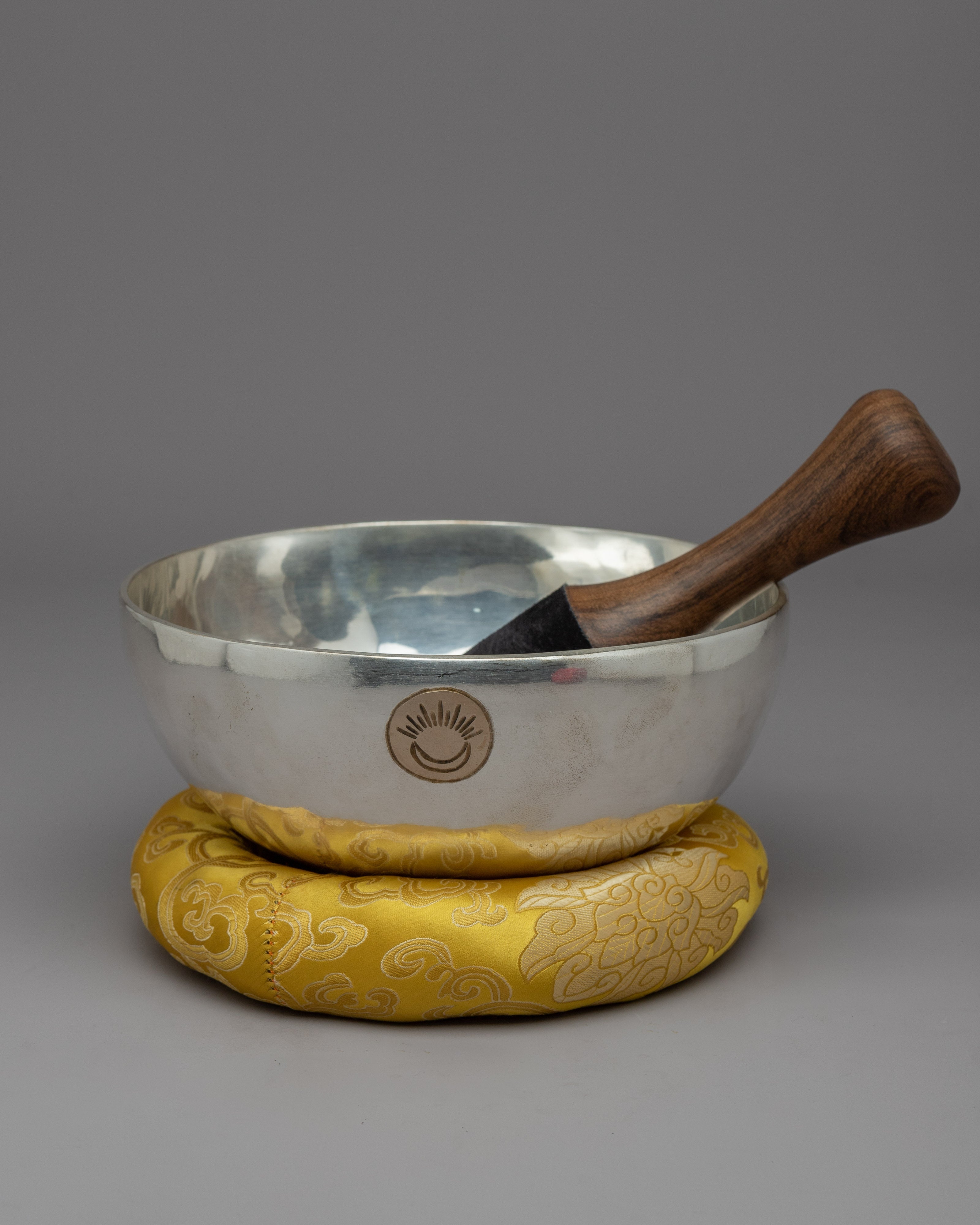 Silver Singing Bowl | Traditional Buddhist Bowl For Relaxation