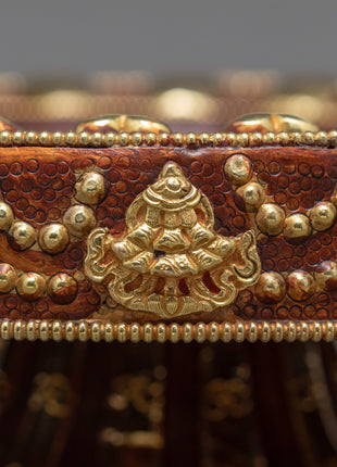Traditional Rice Offering Set | Highly Decorated Copper Mandala