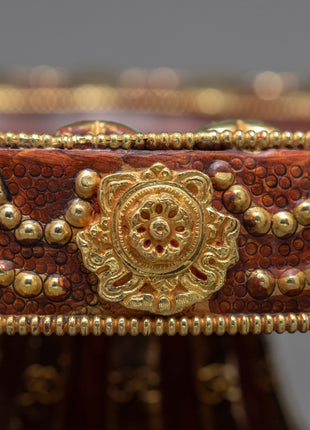 Traditional Rice Offering Set | Highly Decorated Copper Mandala
