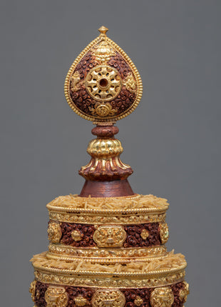 Traditional Rice Offering Set | Highly Decorated Copper Mandala