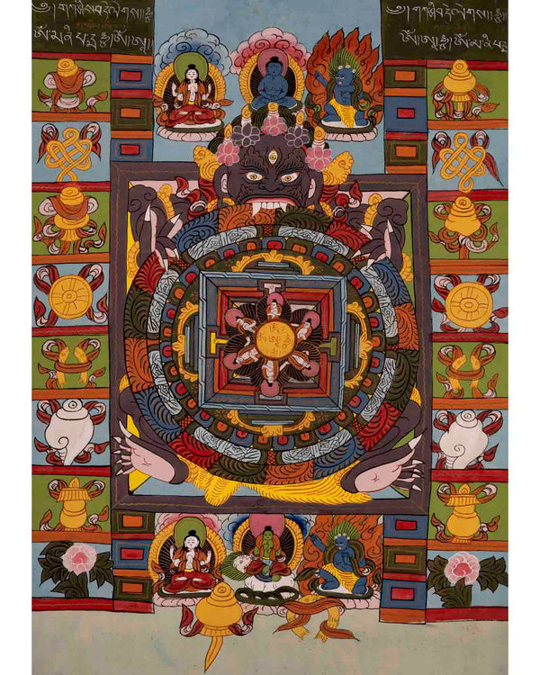 30+ Years Old Wheel Of Life Thangka | Vintage Traditional Art | Wall Decors