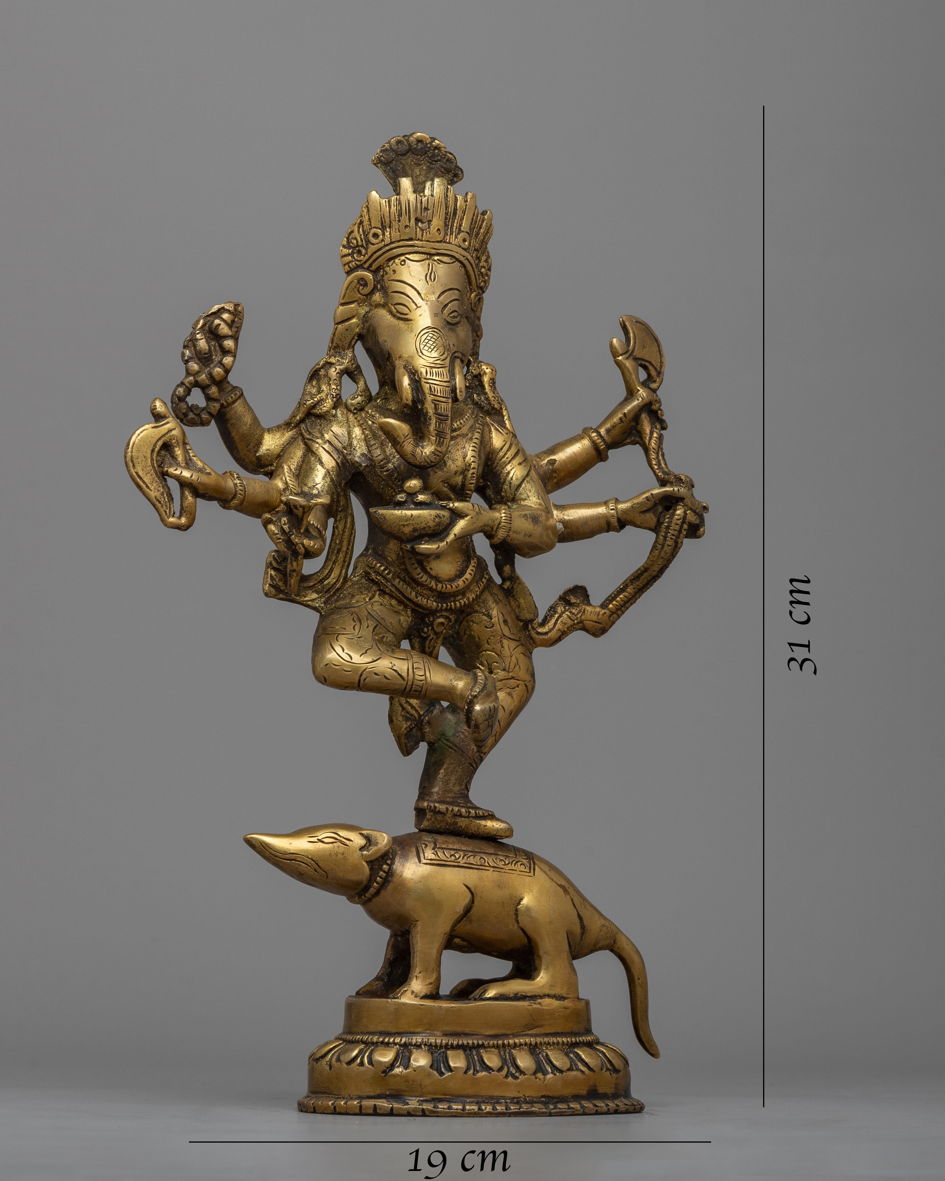 Brass Ganesh Statue | Auspicious Figure for Success and Blessings