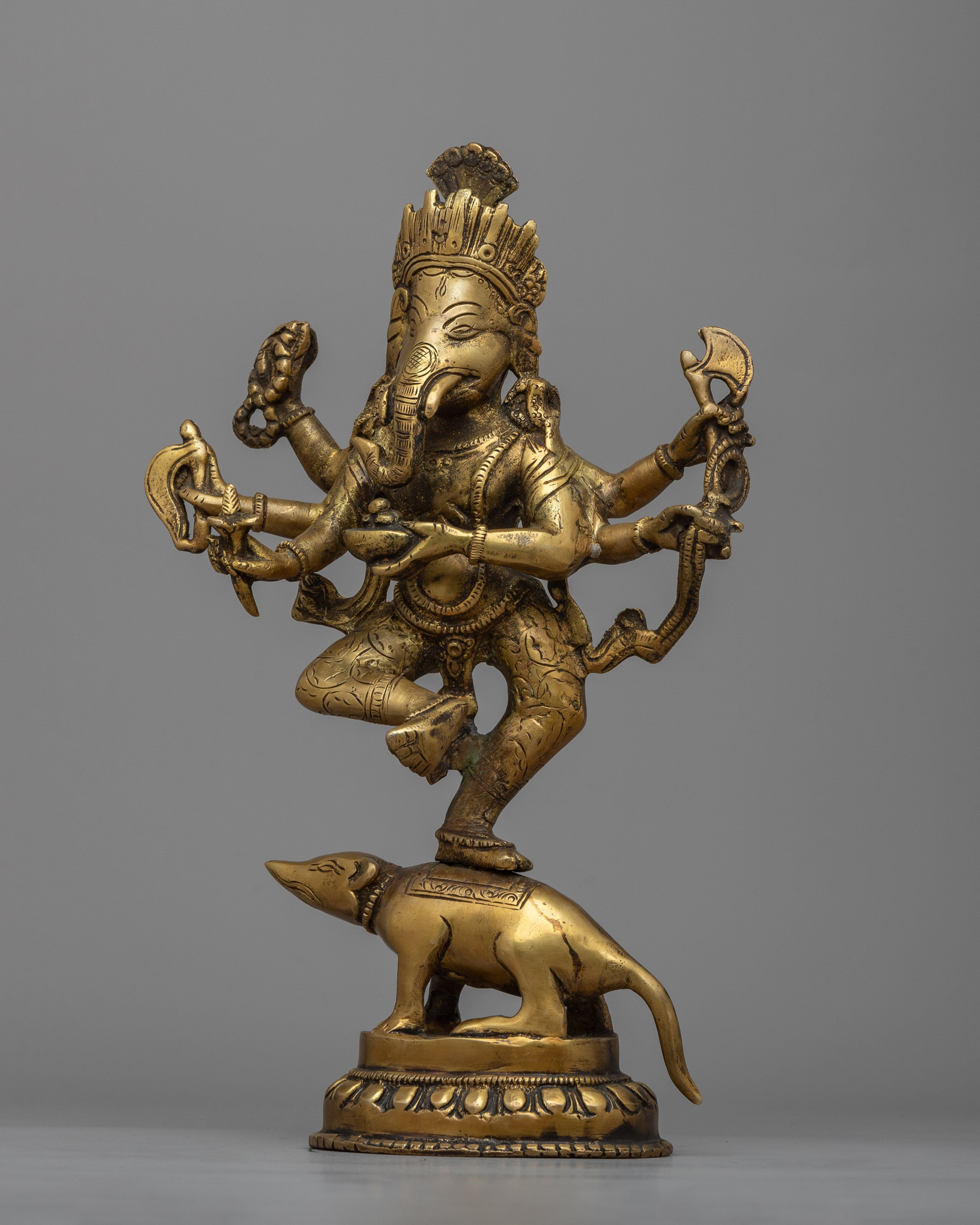 Brass Ganesh Statue | Auspicious Figure for Success and Blessings