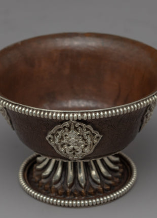 Seven Offering Bowls for Offerings | Silver plated Himalayan Bowls